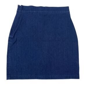 Susana Monaco Women’s Blue Dark Denim Stylish Mini Skirt Cowgirl Side Zip XSmall